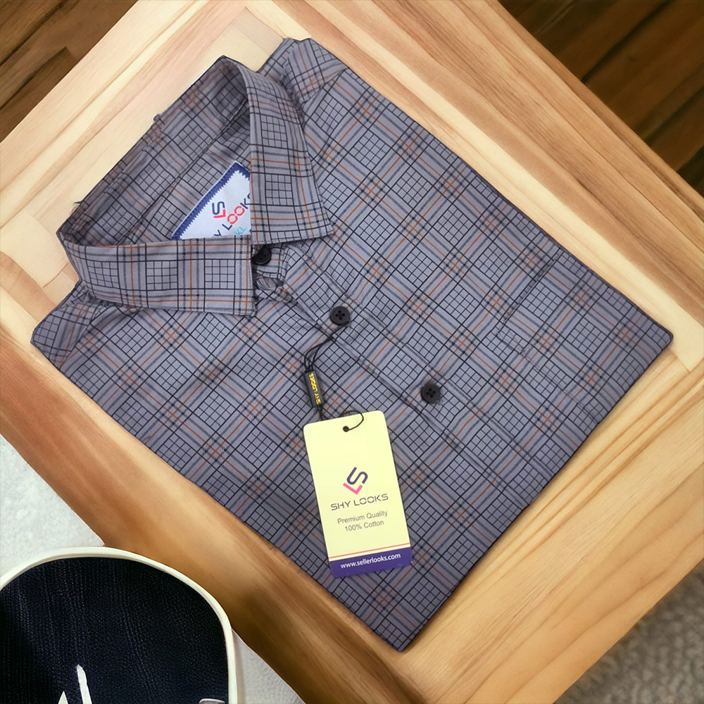 Cotton full Sleeve Check Shirt For Men - Multicolor - OP622