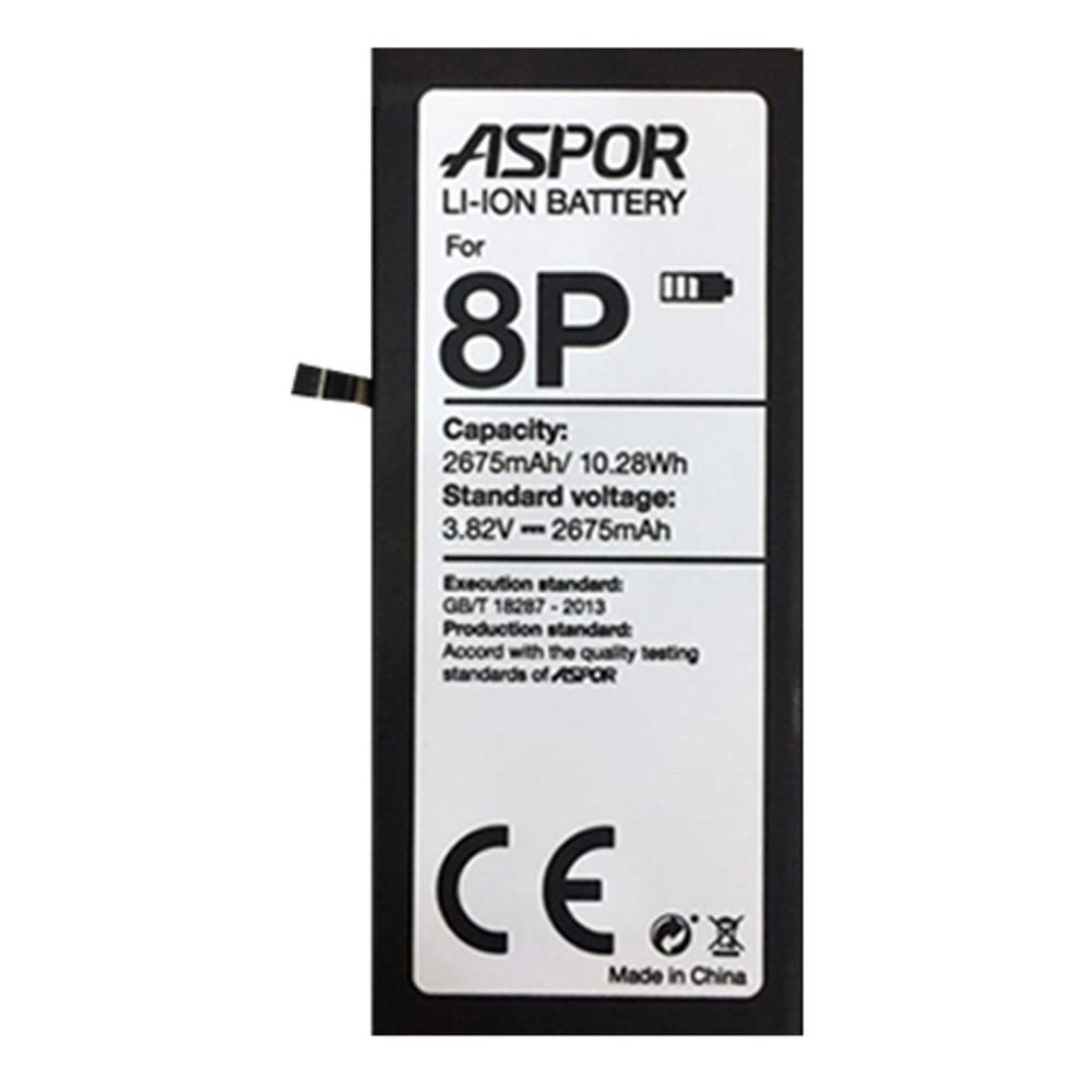 Aspor IP 8P iPhone 8 Plus Li-ion 2675 mAh Battery - White