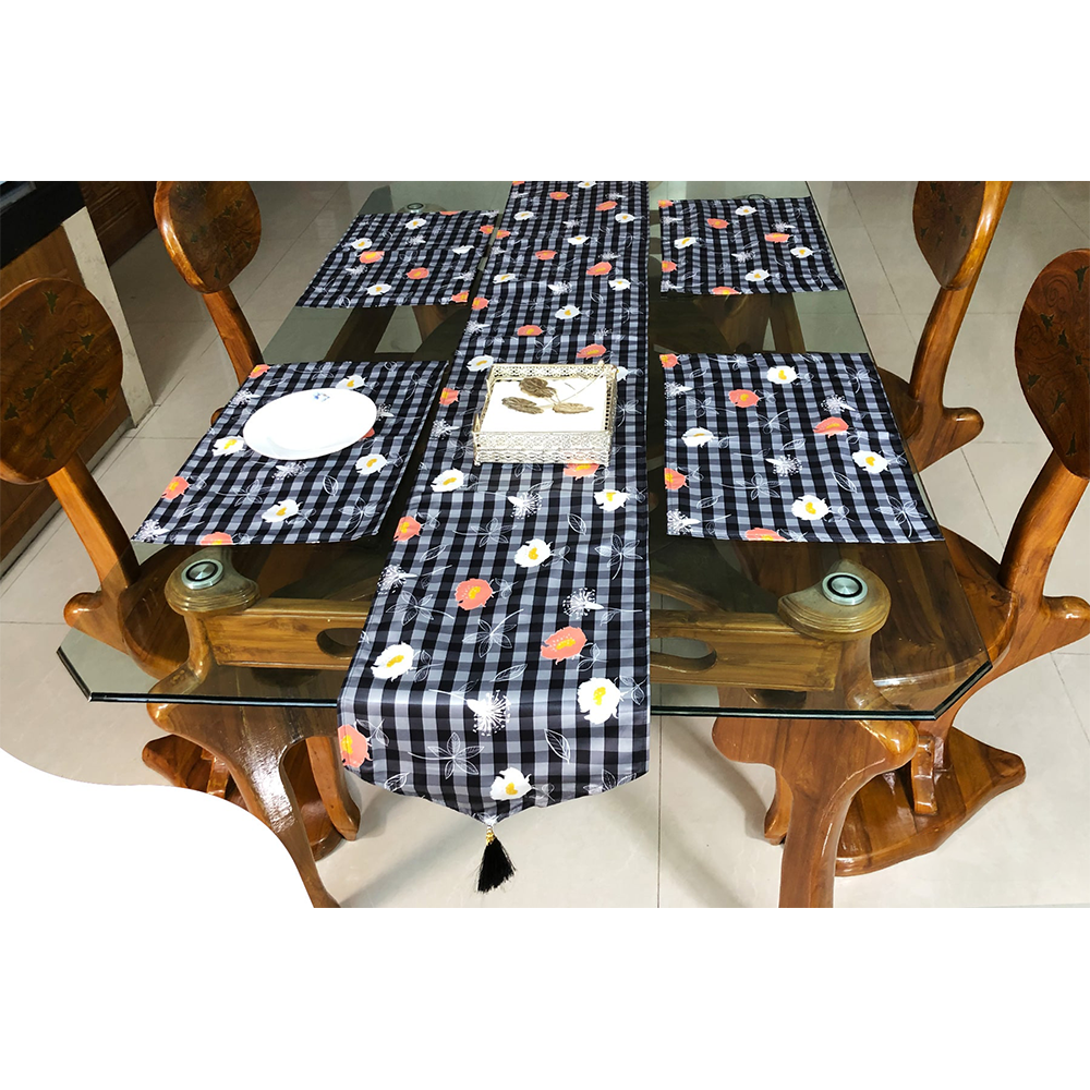 Digital Block Printed Table Runner - 8 Placemat - Multicolor - RNR04