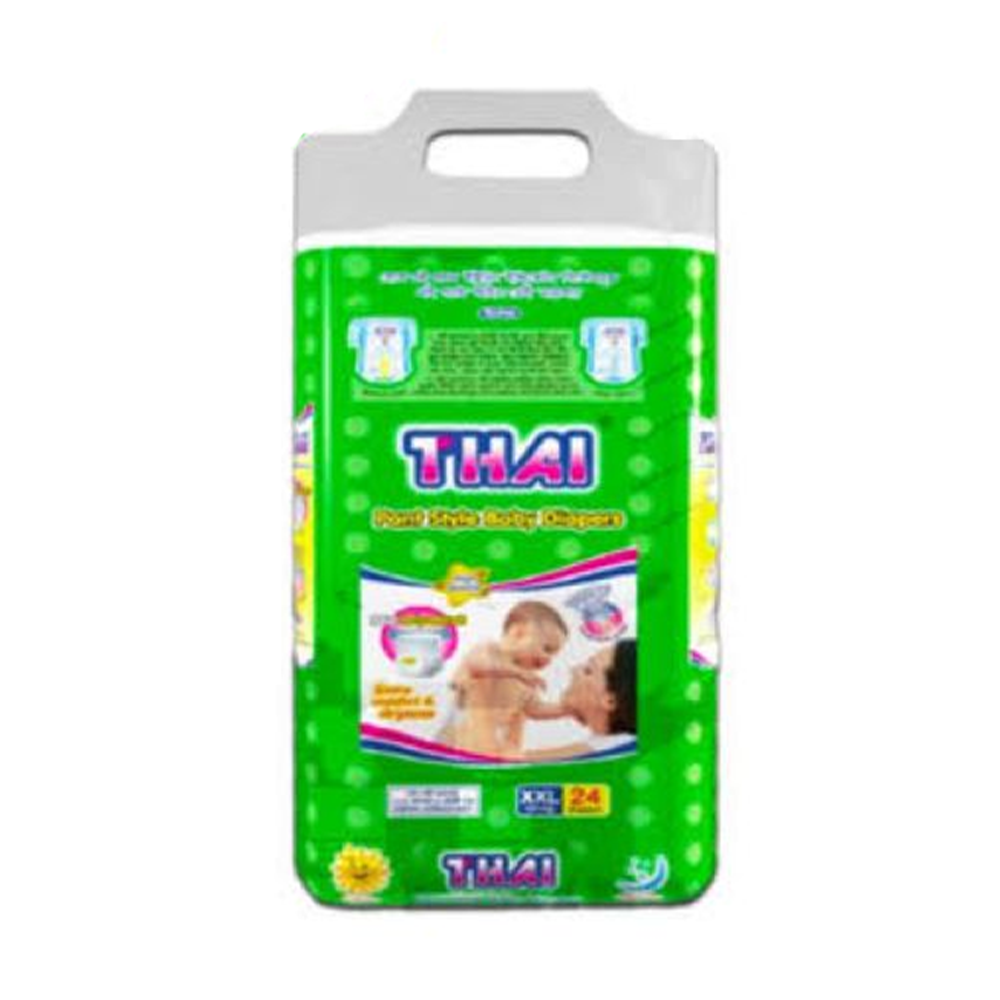 Thai Pant Style Baby Diaper - XXL - 18+kg -  24 Pcs