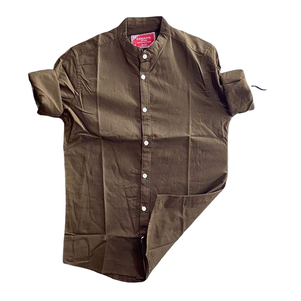 Cotton Full Sleeves Shirt For Men - SRT-5028 - Dark Brown