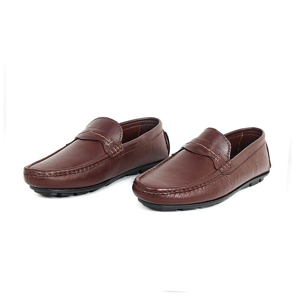 Zays Leather Loafer Shoe For Men - SF36 - Brown
