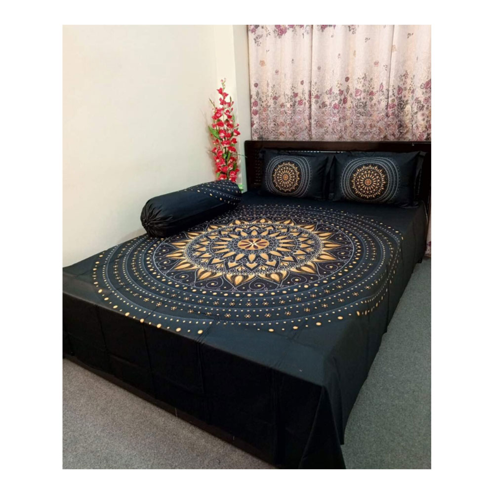 Cotton Bedsheet with Pillow Covers - king Size - 2502059