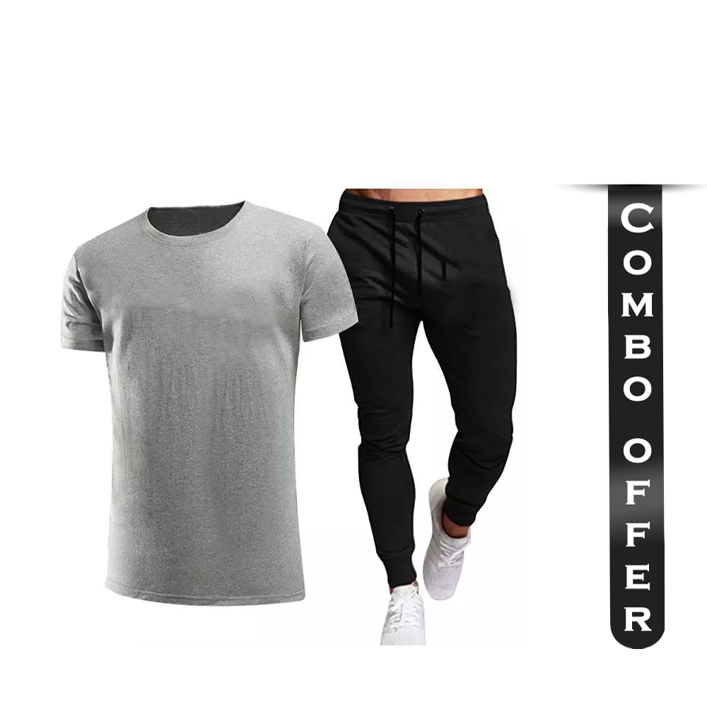 Combo Offers of Half Sleeve T-Shirt and Joggers for Men - 46