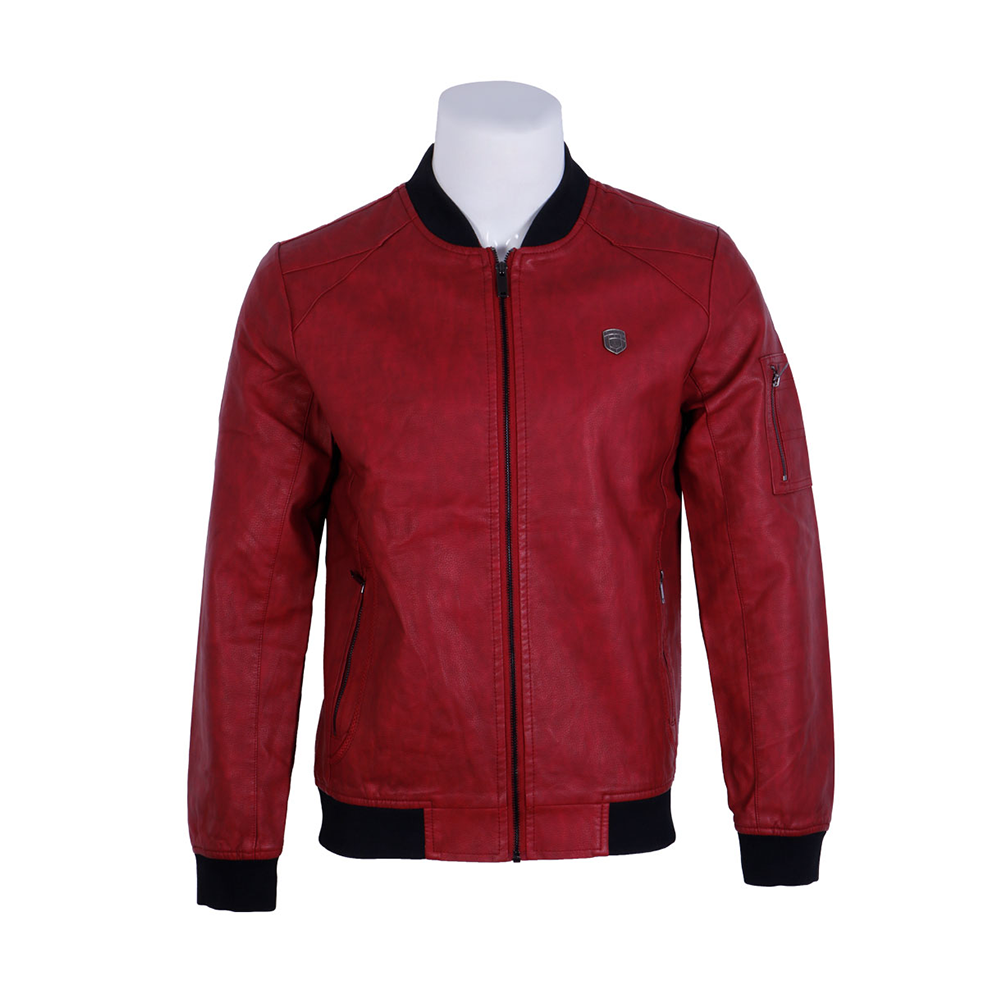 artificial-leather-jacket-for-men-red-jk-2796