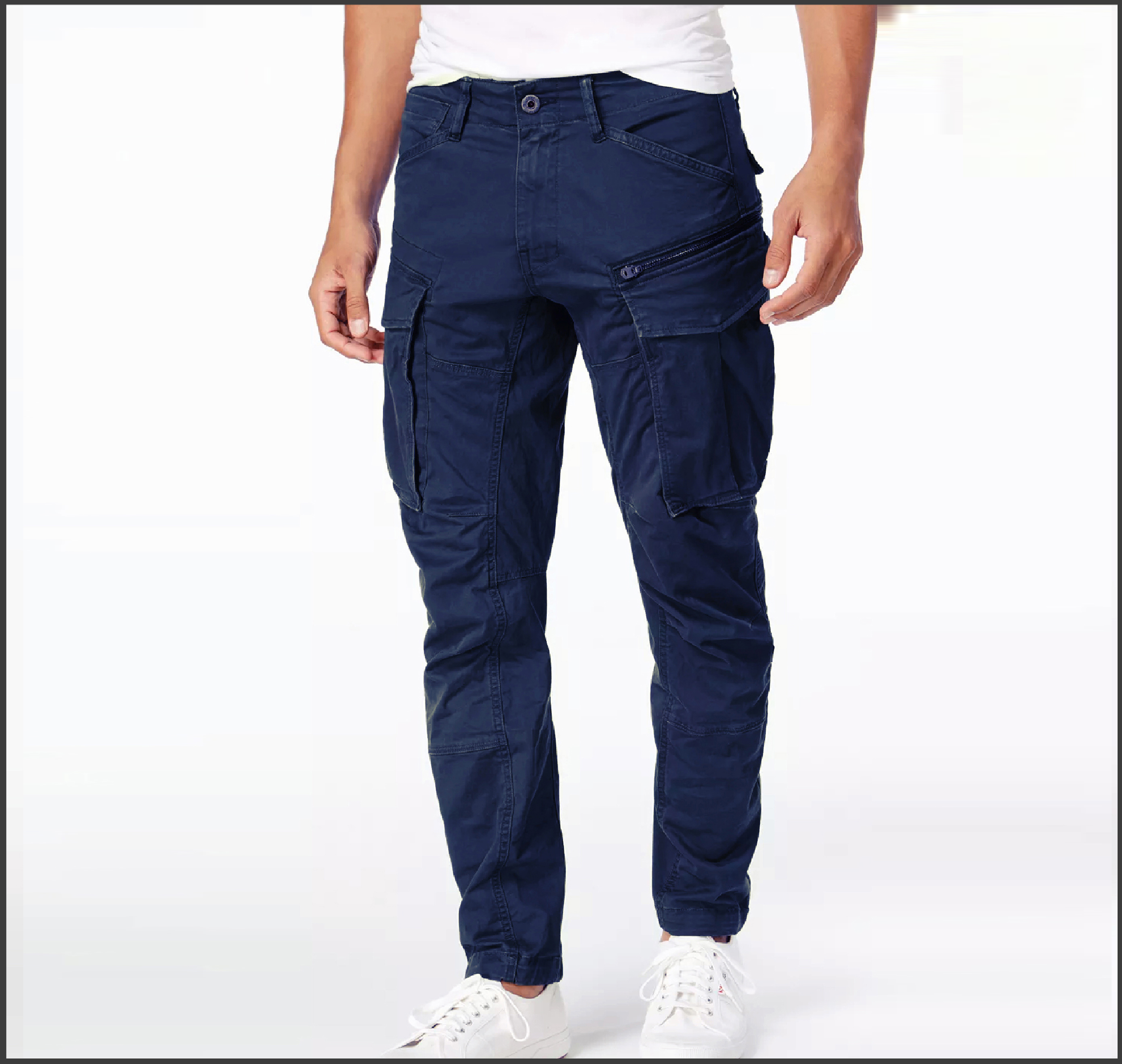 Cotton Cargo Mobile Pant For Men - Navy Blue - NZ-17004