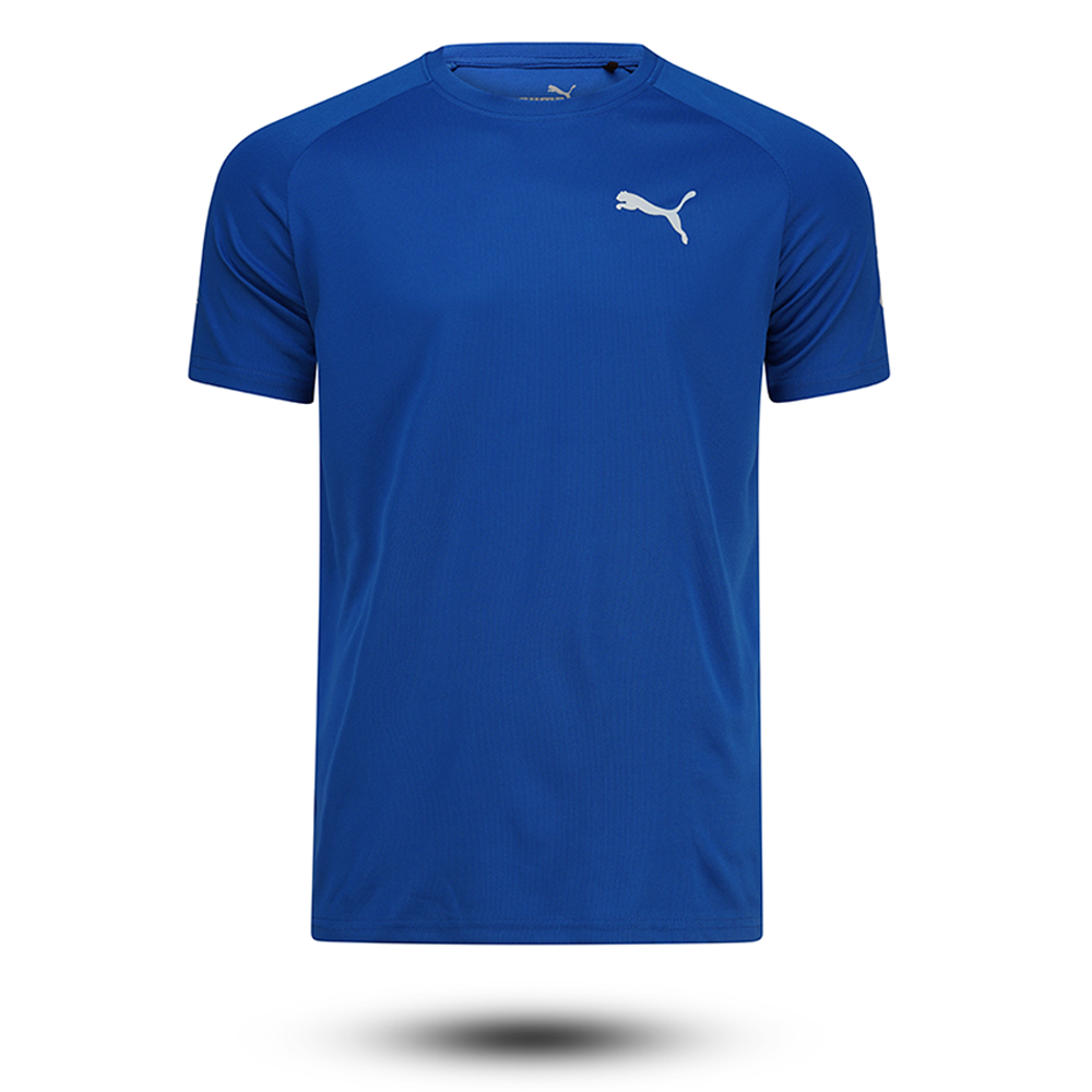 Mesh Half Sleeve T-Shirt For Men - Blue - CA-2601