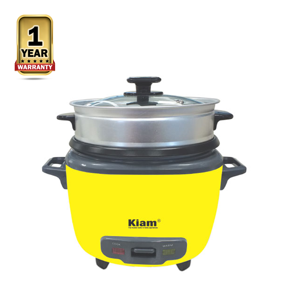 Kiam DRC9704 Drum Double Pot Rice Cooker - 2.8 Liter - Yellow