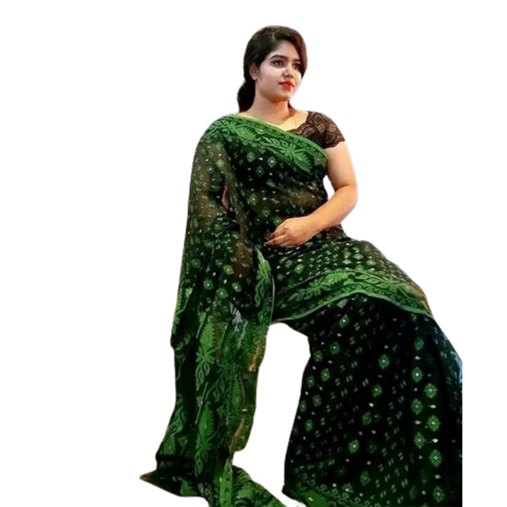  That Silk Jamdani Saree For Women - Multicolor - SP-J11