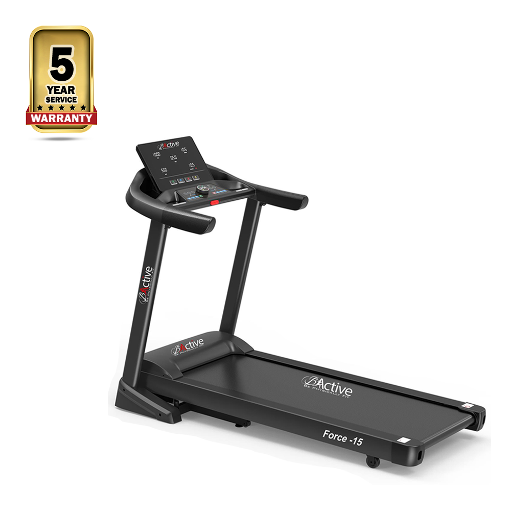 BActive Force-15 Heavy Duty Motorized Treadmill - Black