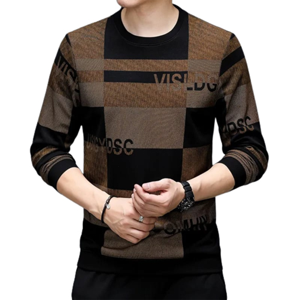 Viscose Cotton Winter Sweater for Men - Black and Gray - S-23