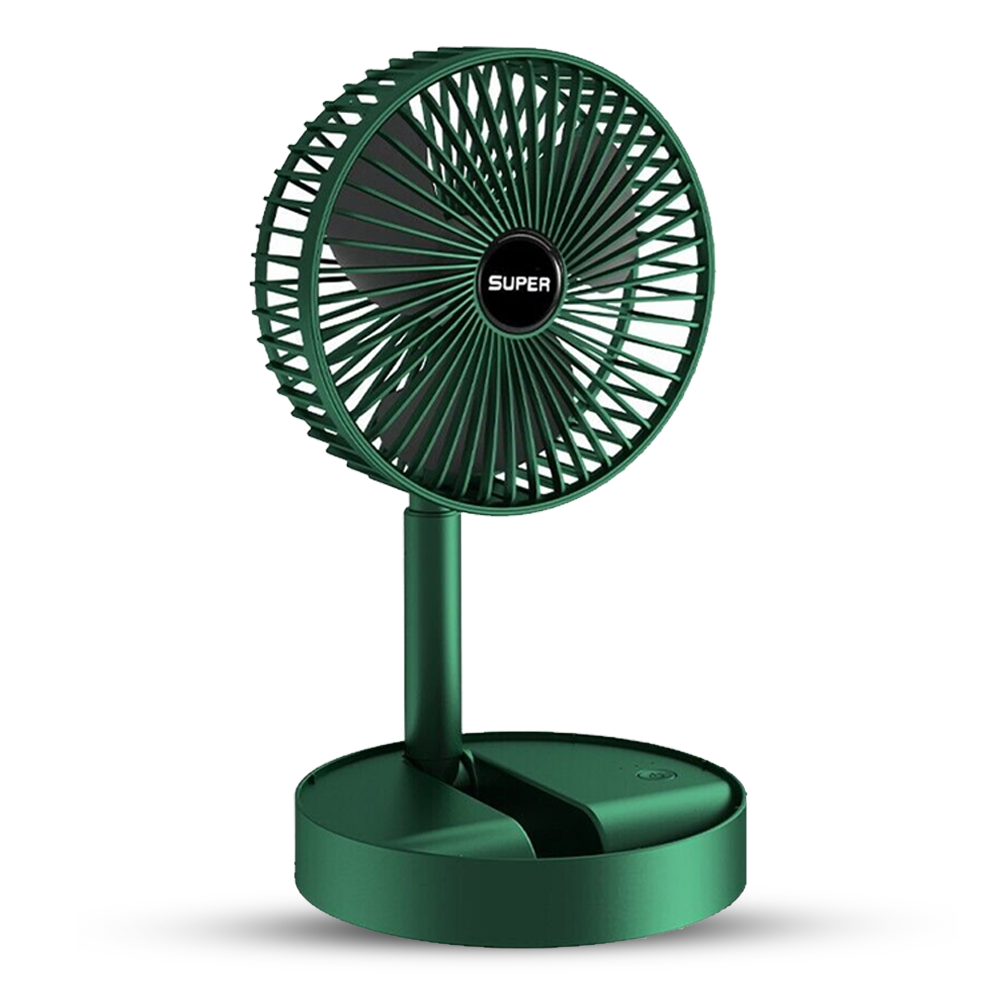 Rechargeable Mini Stand Fan - Green