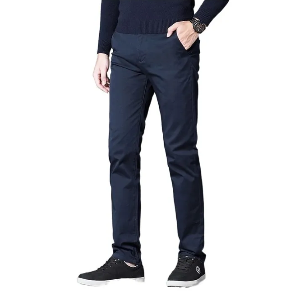 Cotton Chinos Gabardine Pant For Men - Deep Blue - NZ-3185