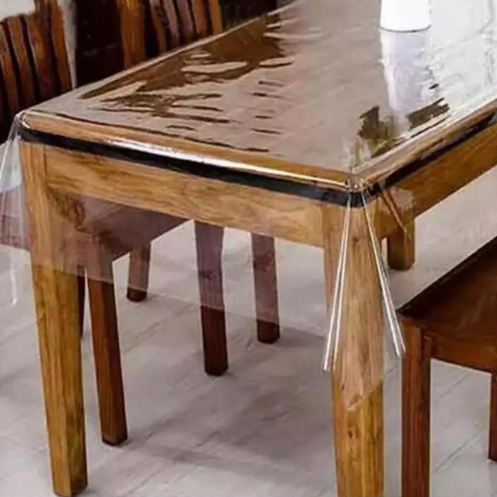 Six seater Dining Table Cover - Transparent - 7 feet by 4.5 feet