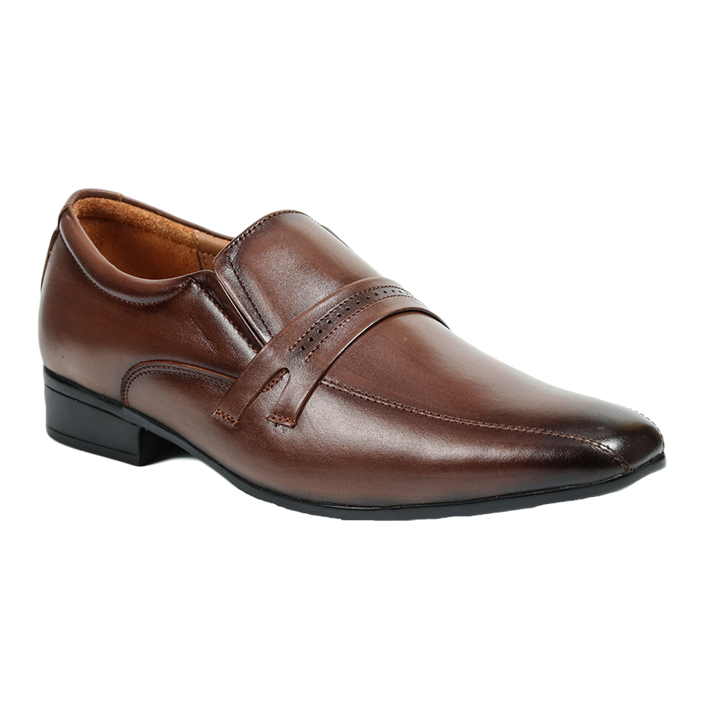Zays Leather Premium Formal Shoe For Men - Brown - SF04