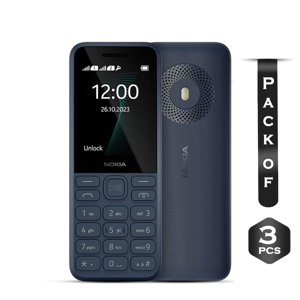 Pack of 3 Pcs Nokia 130 Dual Sim Feature Phone