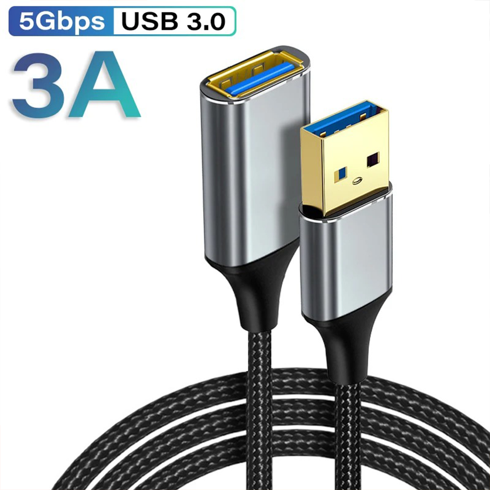 CASIFY G1 USB Extension Cable USB 3.0 Extender USB Cable Male to Female - Black