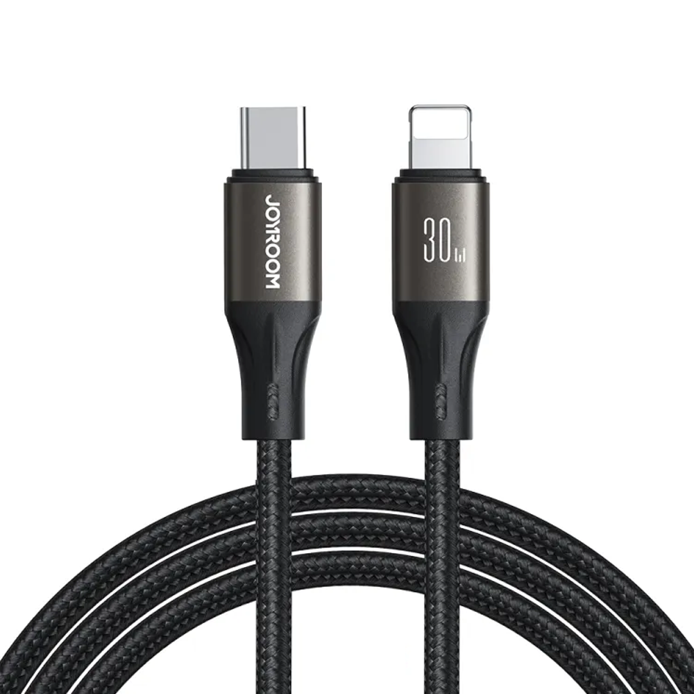 Joyroom SA25-CL3 Type-C to Lightning 30W Fast Charging Data Cable 1.2 Meter - Black