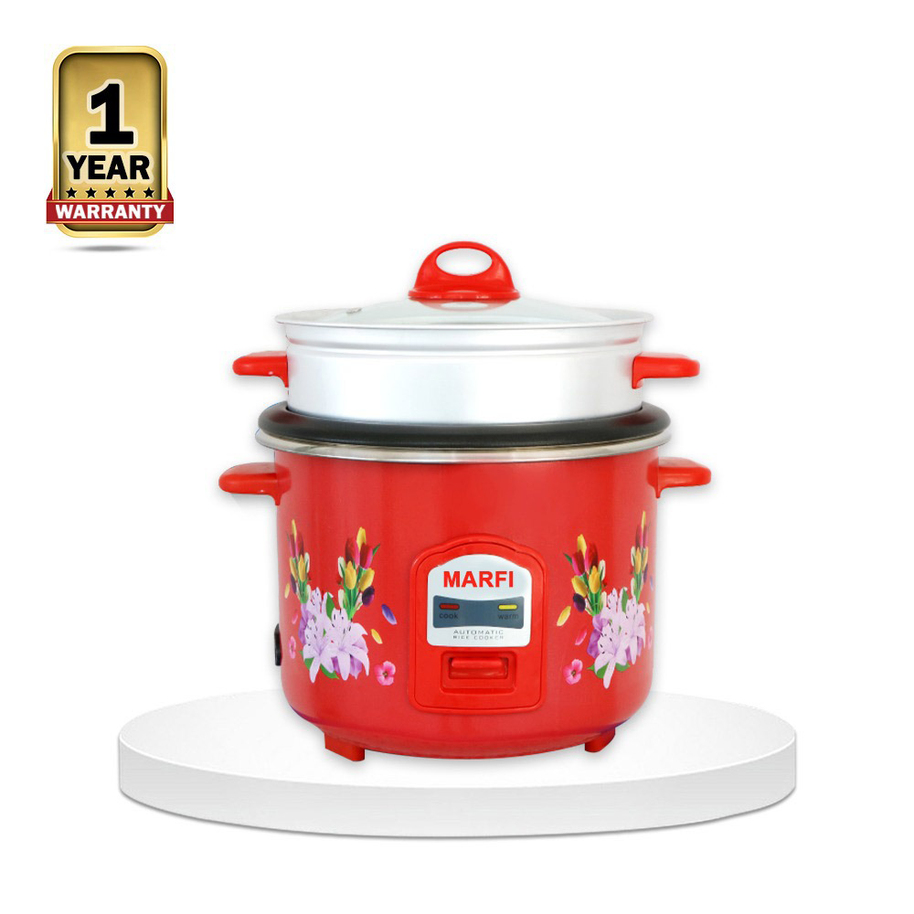 Marfi Metal Rice Cooker - 1.8 Liter - Red