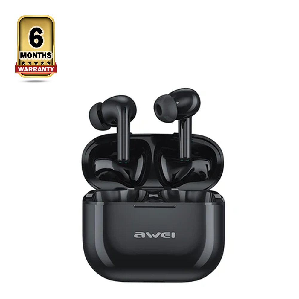 Awei T1 Pro Bluetooth Earphones TWS Wireless Earbuds - Black