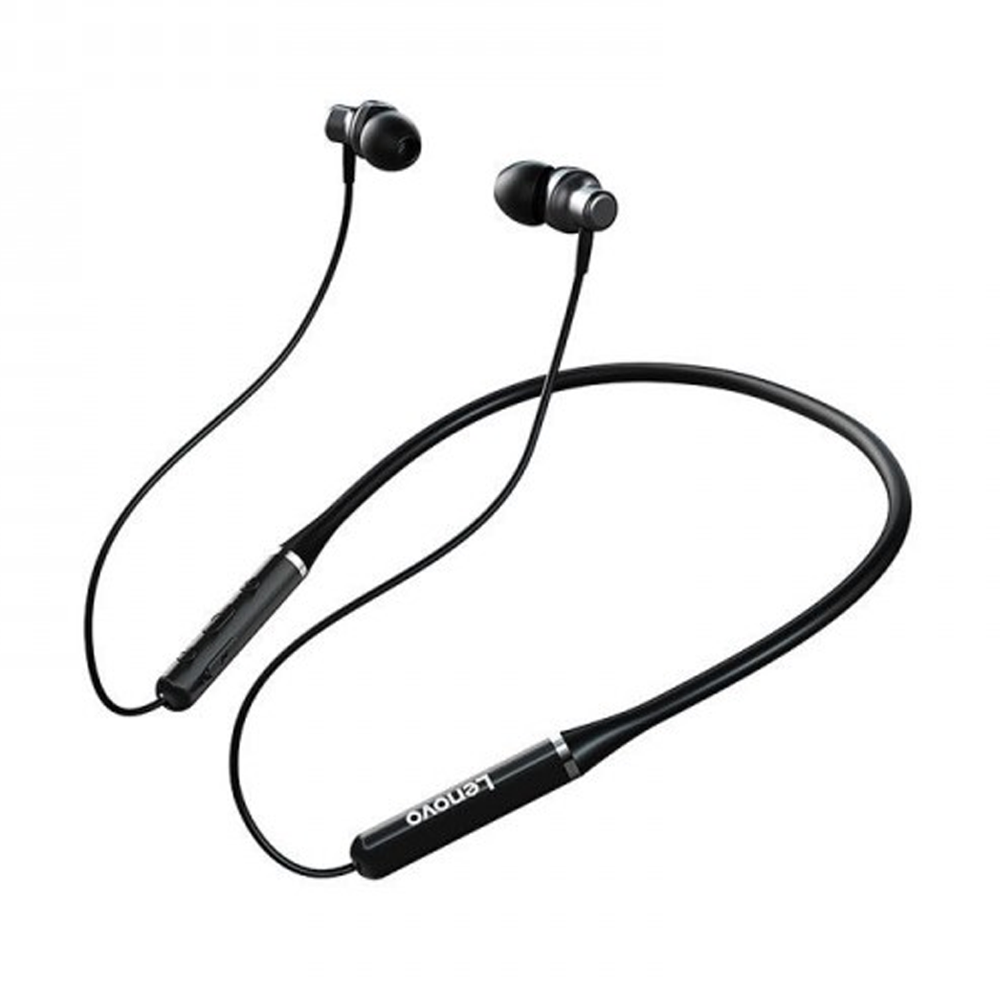 Lenovo HE05 Wireless Neckband Stereo Sports Magnetic Earphone - Black
