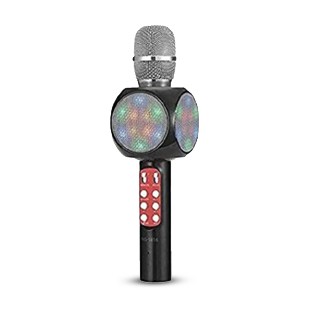 Wster WS1816 LED Wireless Karaoke Microphone With Speaker Multicolor