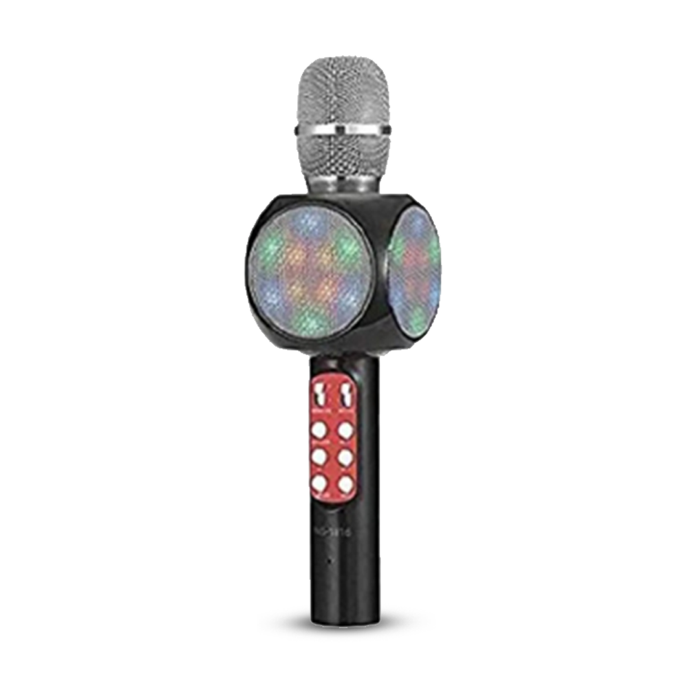 Wster WS-1816 LED Wireless Karaoke Microphone With Speaker - Multicolor