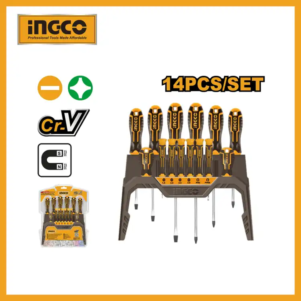 Ingco HKSD1428 Precision And Screwdriver Set - 14 Pcs