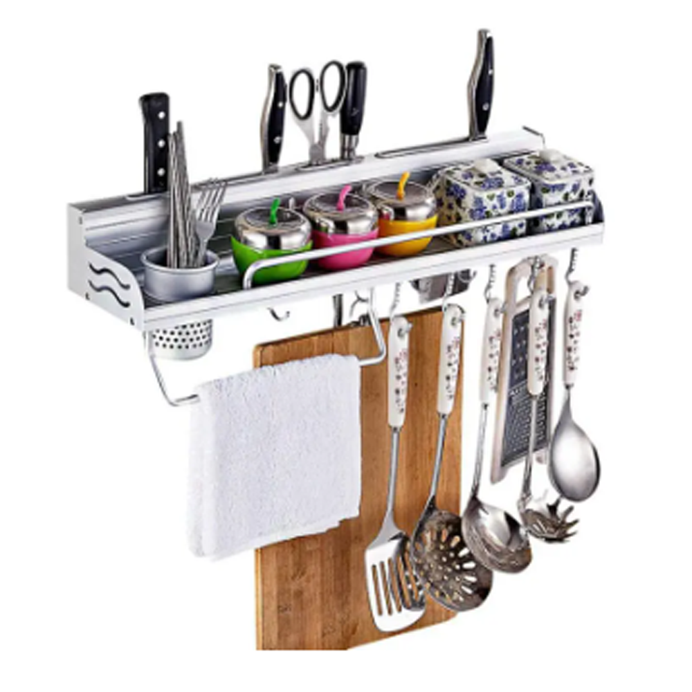 Telebrands Aluminum Multi Purpose Kitchen Utensil Organizer - Silver
