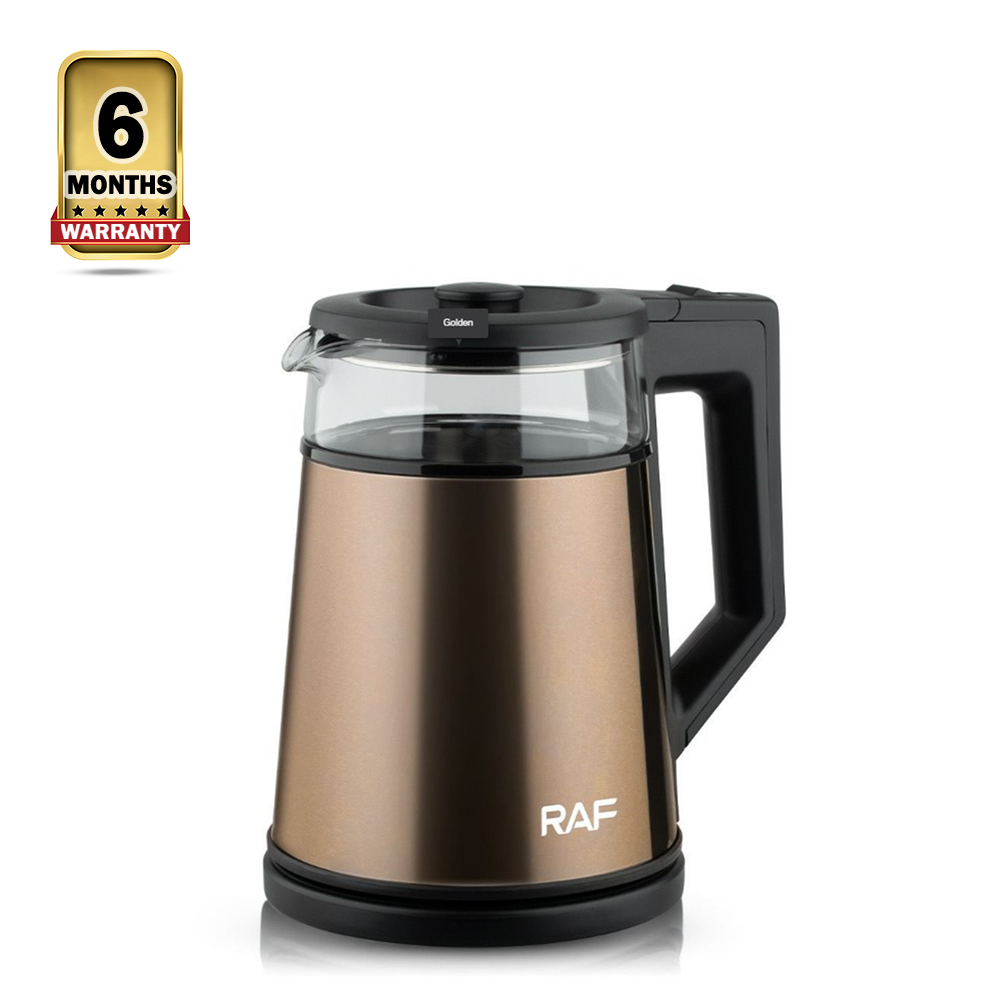 RAF R-7815 Electric Kettle With A Removable Filter - 1.8 Liter - Coffee and Black