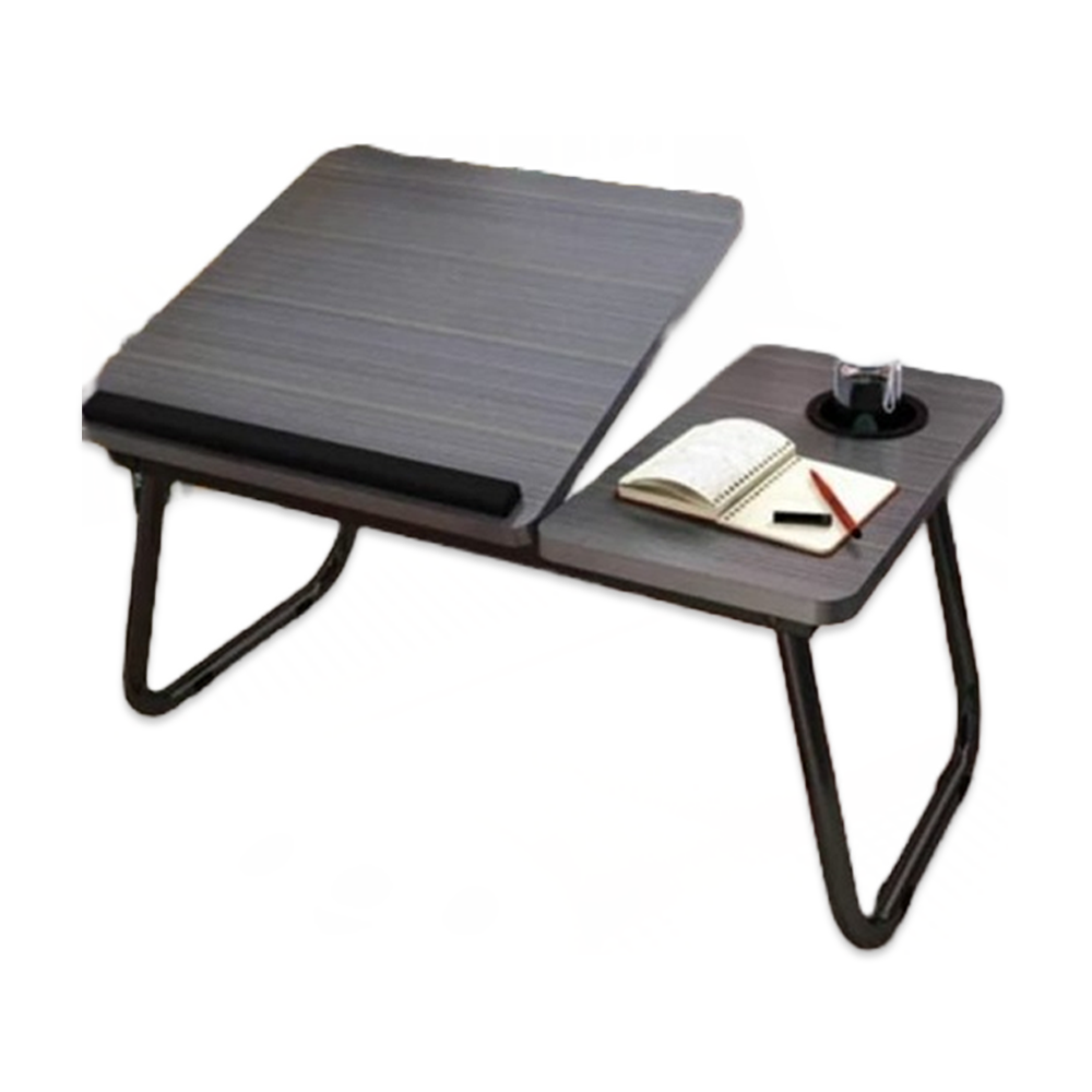 Foldable Laptop Table - Black and Gold Line