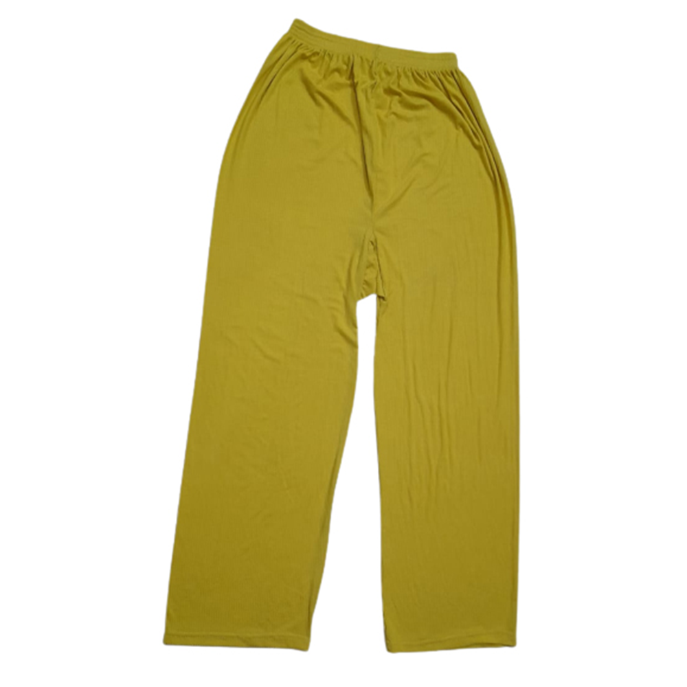 Celly Cotton Stitch Palazzo Pant for Women - Trombone Yellow - TP-07