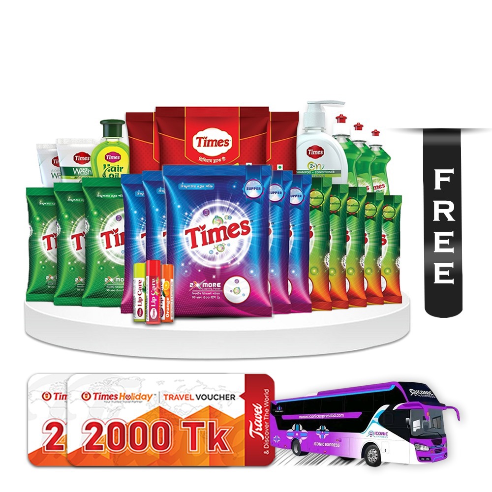 Times Super Couple Pack with Dhaka to Cox's Bazar Two Bus Tickets Free