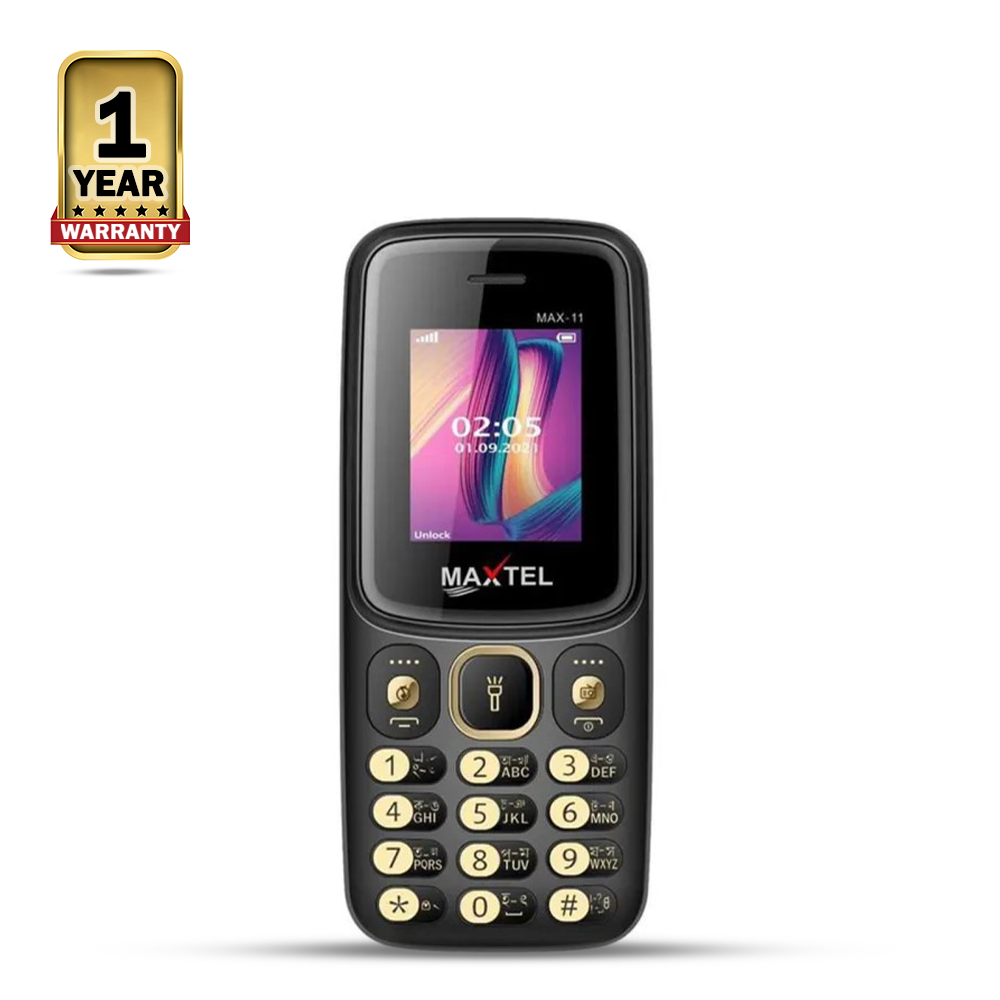 Maxtel MAX11 Dual SIM Feature Phone - Black