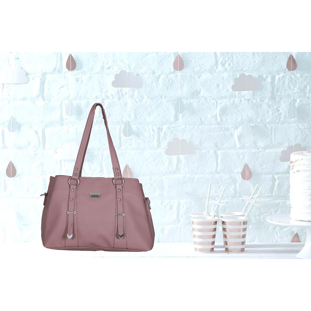 Leather Ladies Bag For Women - Deep Pink - RL-24