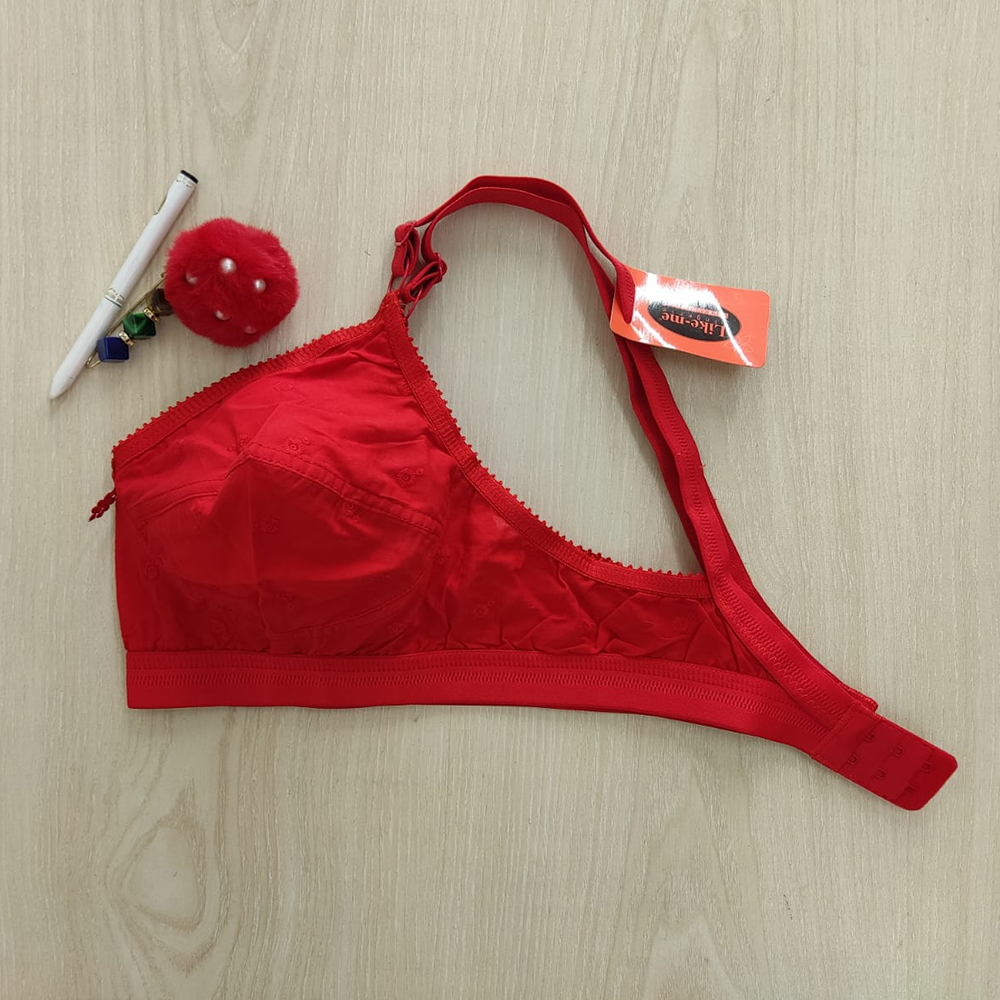 Like Me Merry Cotton Bra for Women - Red - B07