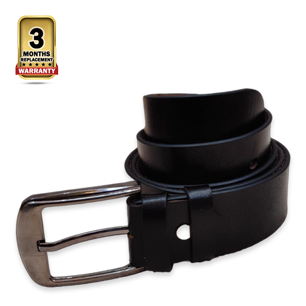 Reno Leather Belt for Men - Black - Belt-001