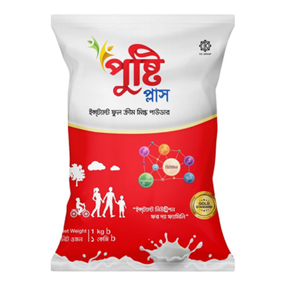 Pusti Plus Instant Full Cream Milk Powder - 1Kg