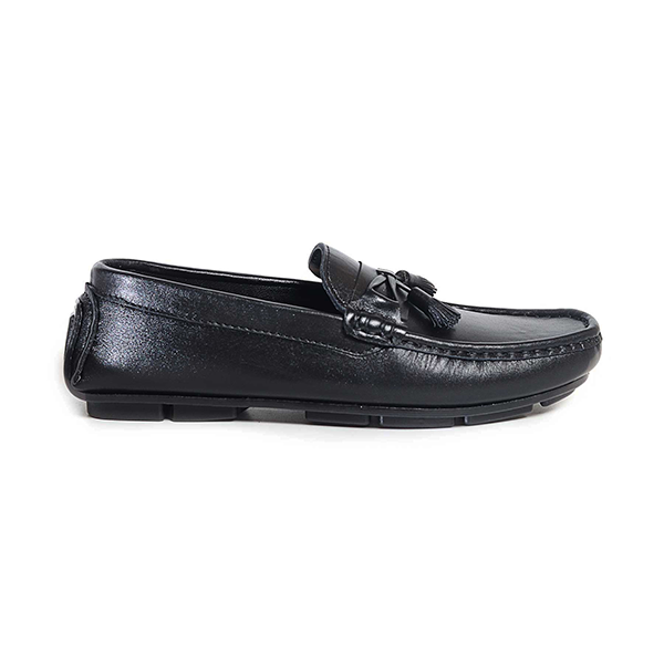 Zays Leather Trendy Loafer For Men - Black - SF73