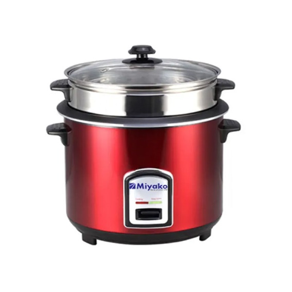 Miyako ASL-1180-KND 3In1 Double Pot Electric Rice Cooker - 1.8 Liter - Red