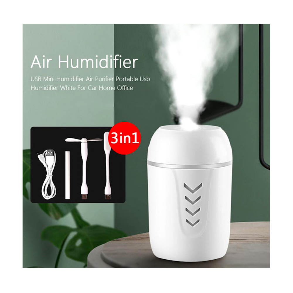 Portable Moisturizing Aromatherapy Abs Led X3 Air Humidifier - 200ml