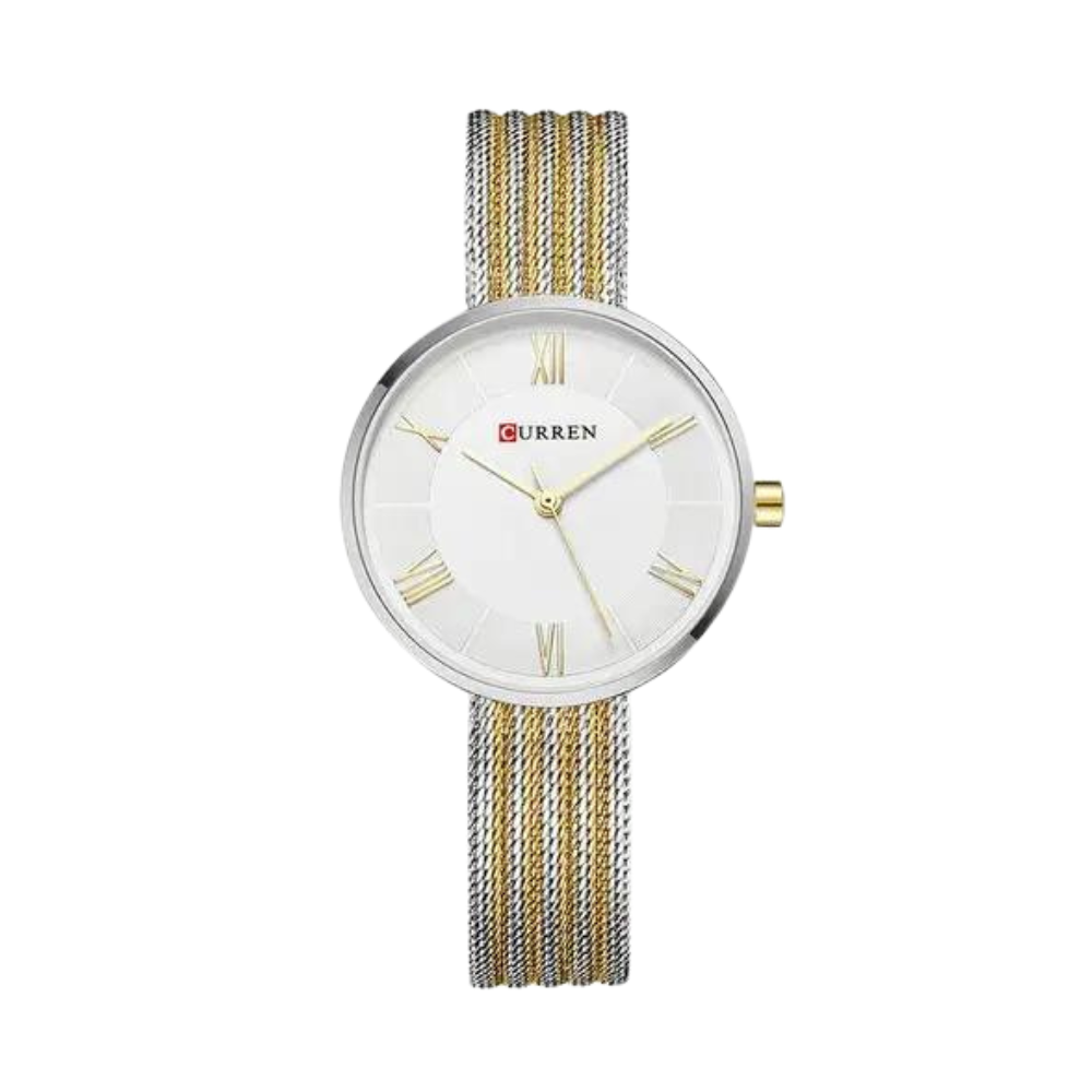 Curren 9020 Analog Watch For Women - Toton White