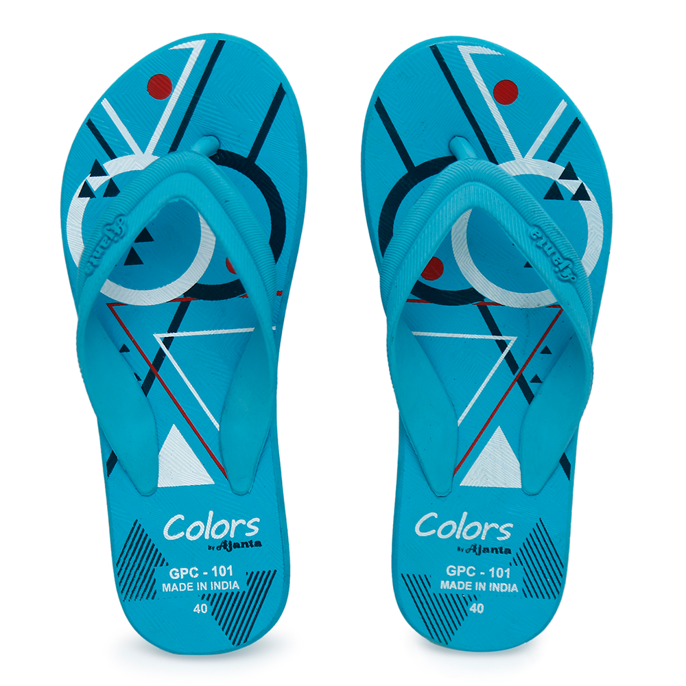 Ajanta Colors Synthetic Sandal For Men - Sea Green - GPC 101