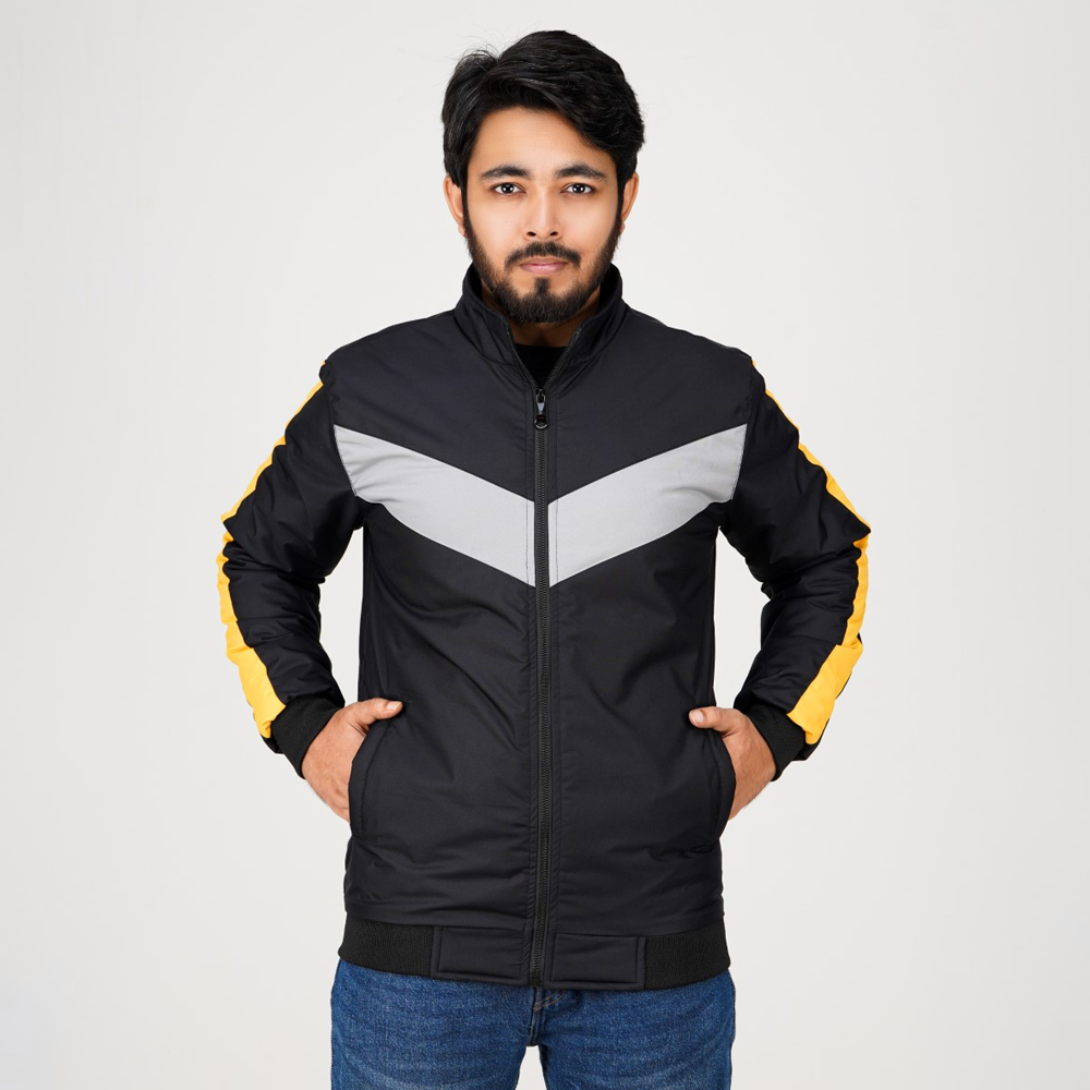 Saskin Winter Padding Jacket For Men - Black - RR-008