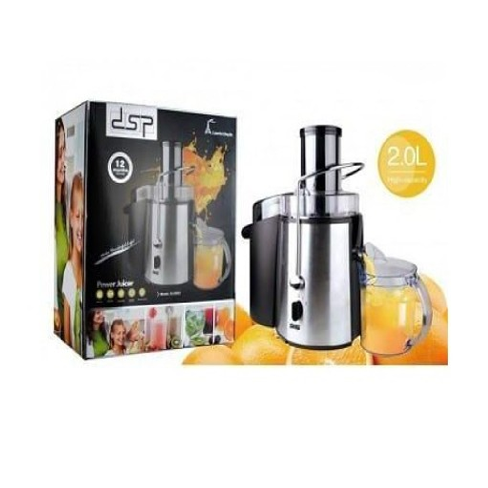 DSP KJ3003 Stainless Steel Juice Extractor Power Juicer - 850W - Silver