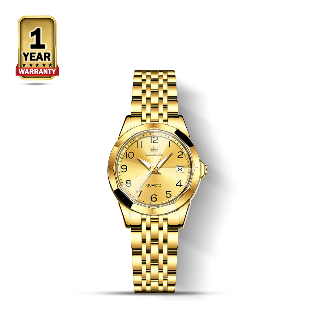 Ladies golden wrist on sale watch