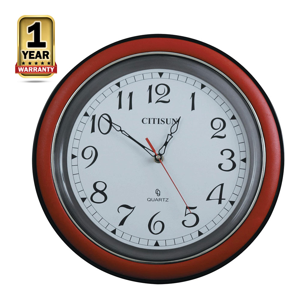 Citisun Wall Clock Red and White Citisun 25