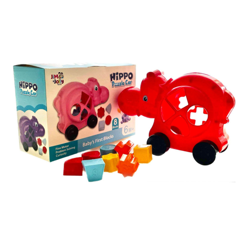 RFL Jim and Joly Toy Hippo Puzzle Car - Red - 936083