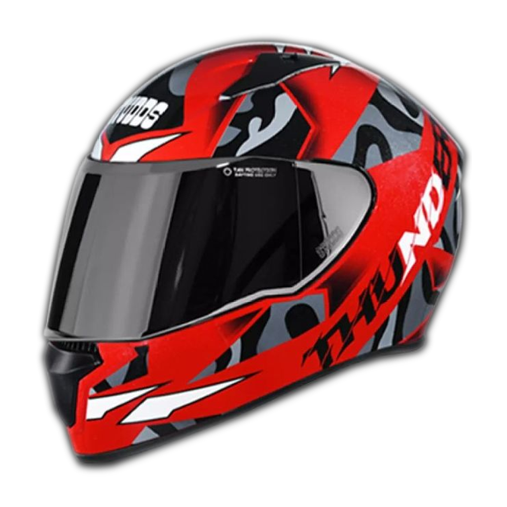 Studds Thunder D7 Full Face Helmet - Black and Red