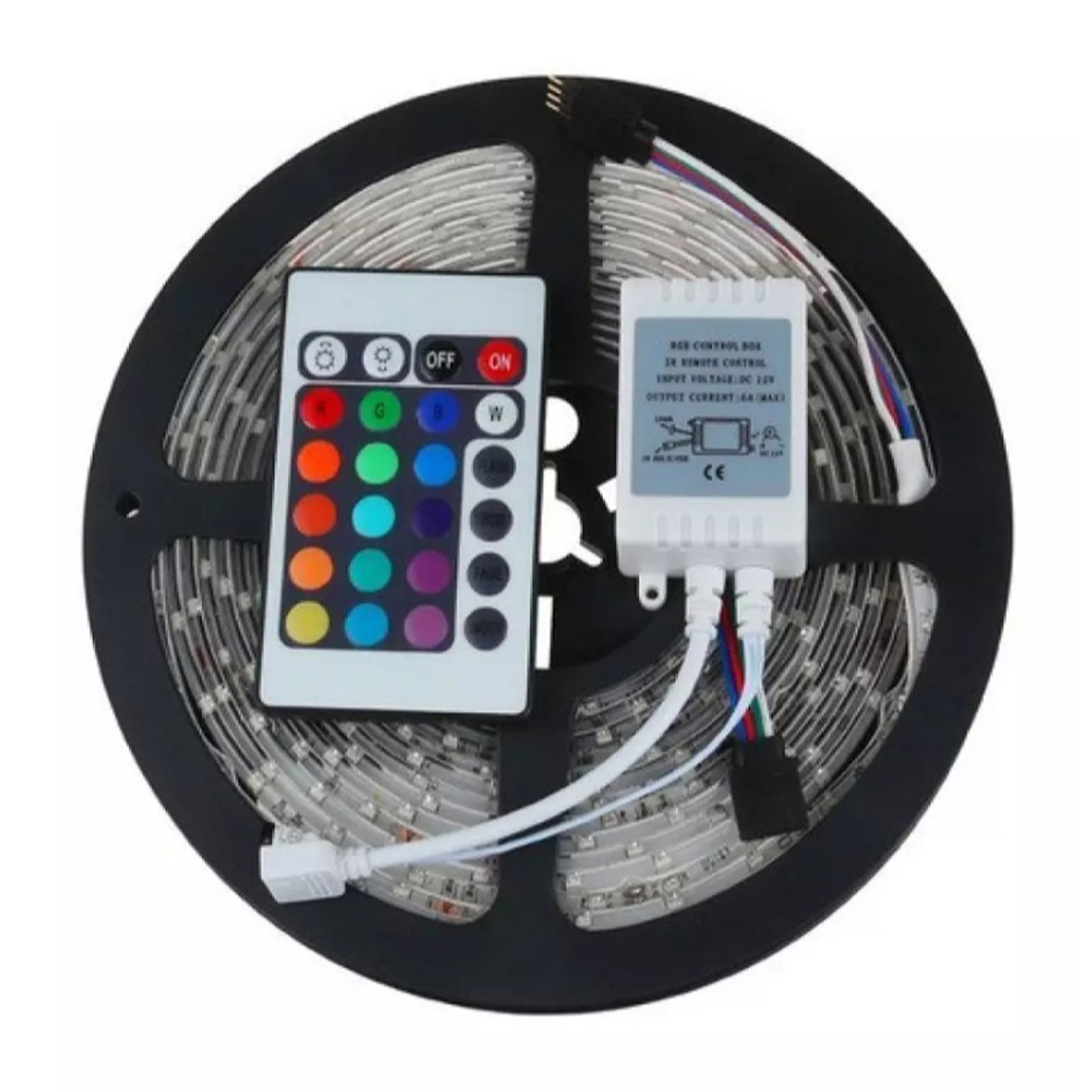SMD 5050 DC 12V LED Strip Light With Remote - 5 Meter